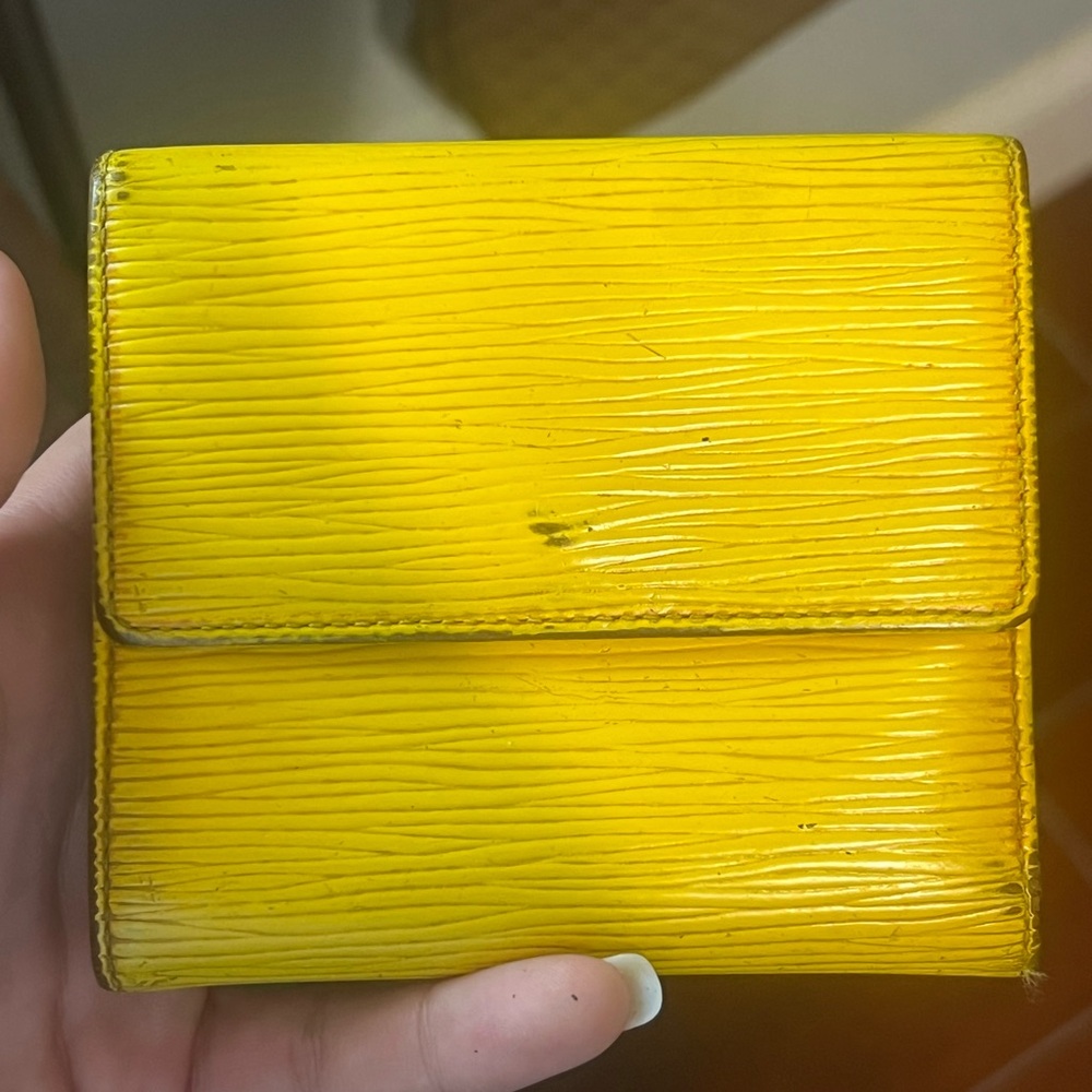 Louis Vuitton Vibrant Yellow EPI Textured Wallet